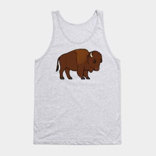 Cute Bison Cartoon Tank Top